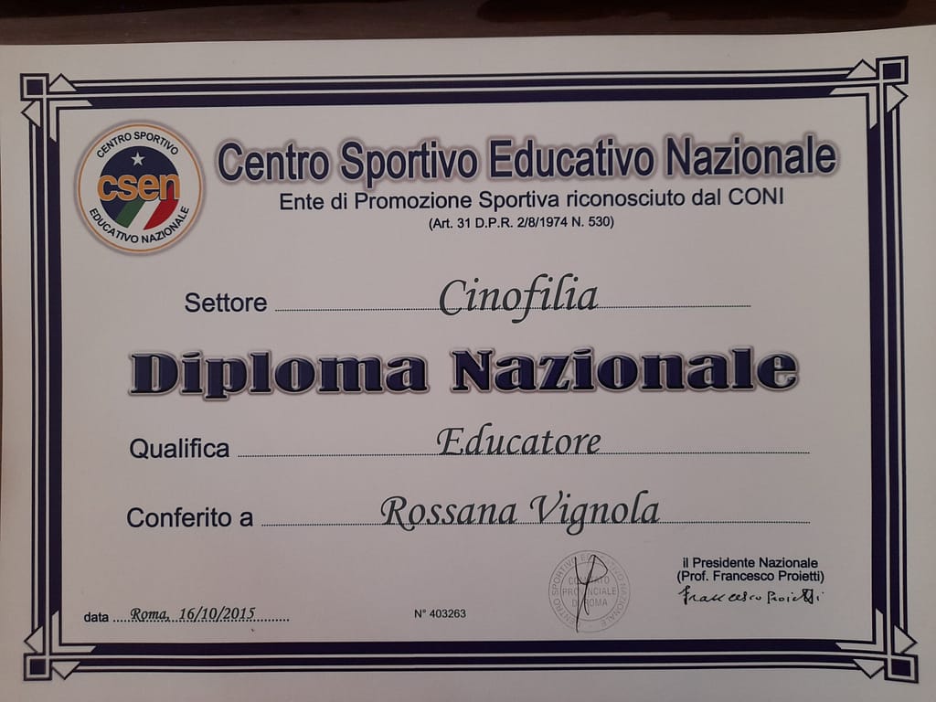 diploma educatore csen
